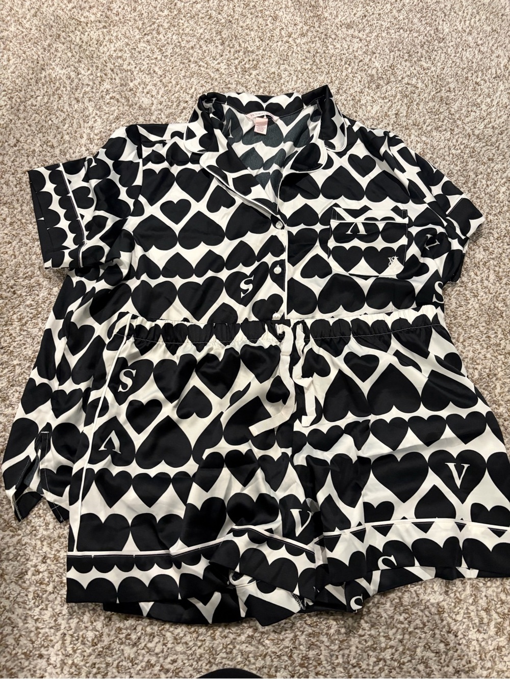 Victorias Secret Signature Satin Pajamas XL